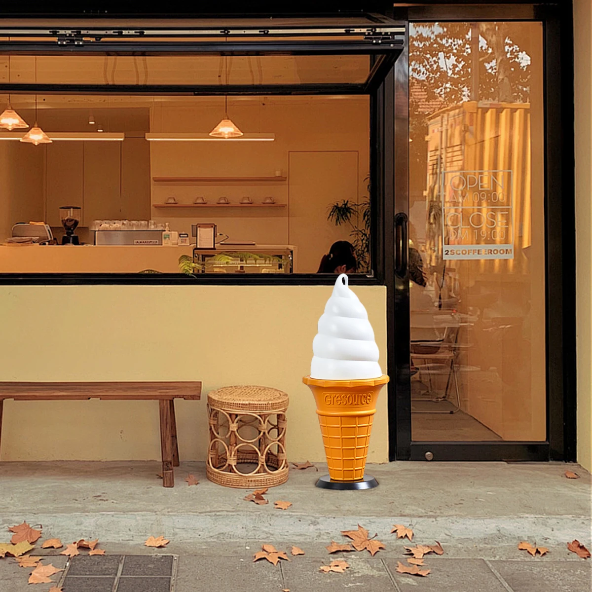 1 шт. 95 см гигантская скульптура мороженого модель лампы с источником питания