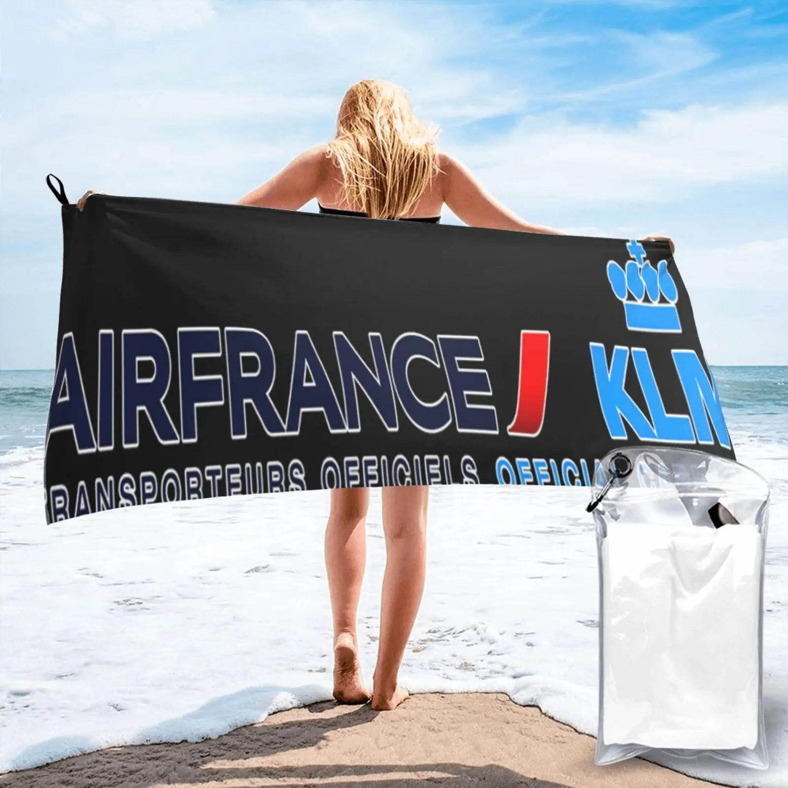 

Пляжное полотенце Air France Klm 1, Большое пляжное полотенце, набор аксессуаров для ванной комнаты, женский халат, полотенце для волос, Пляжная на...
