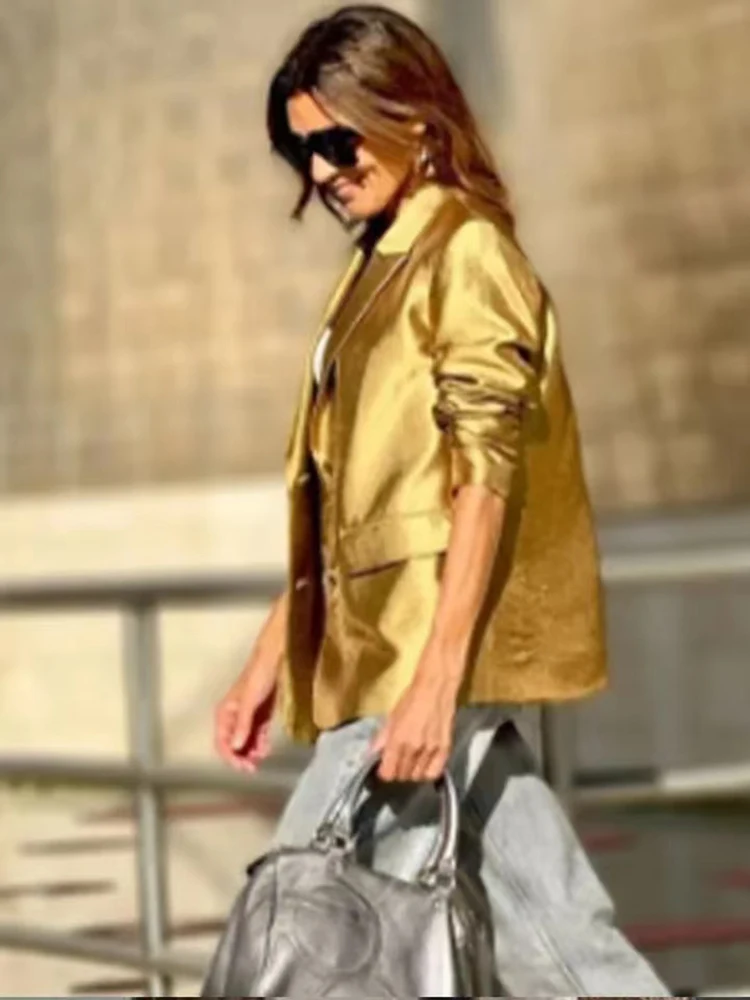 Женский однобортный пиджак Siyang с карманами куртка в винтажном стиле жилет