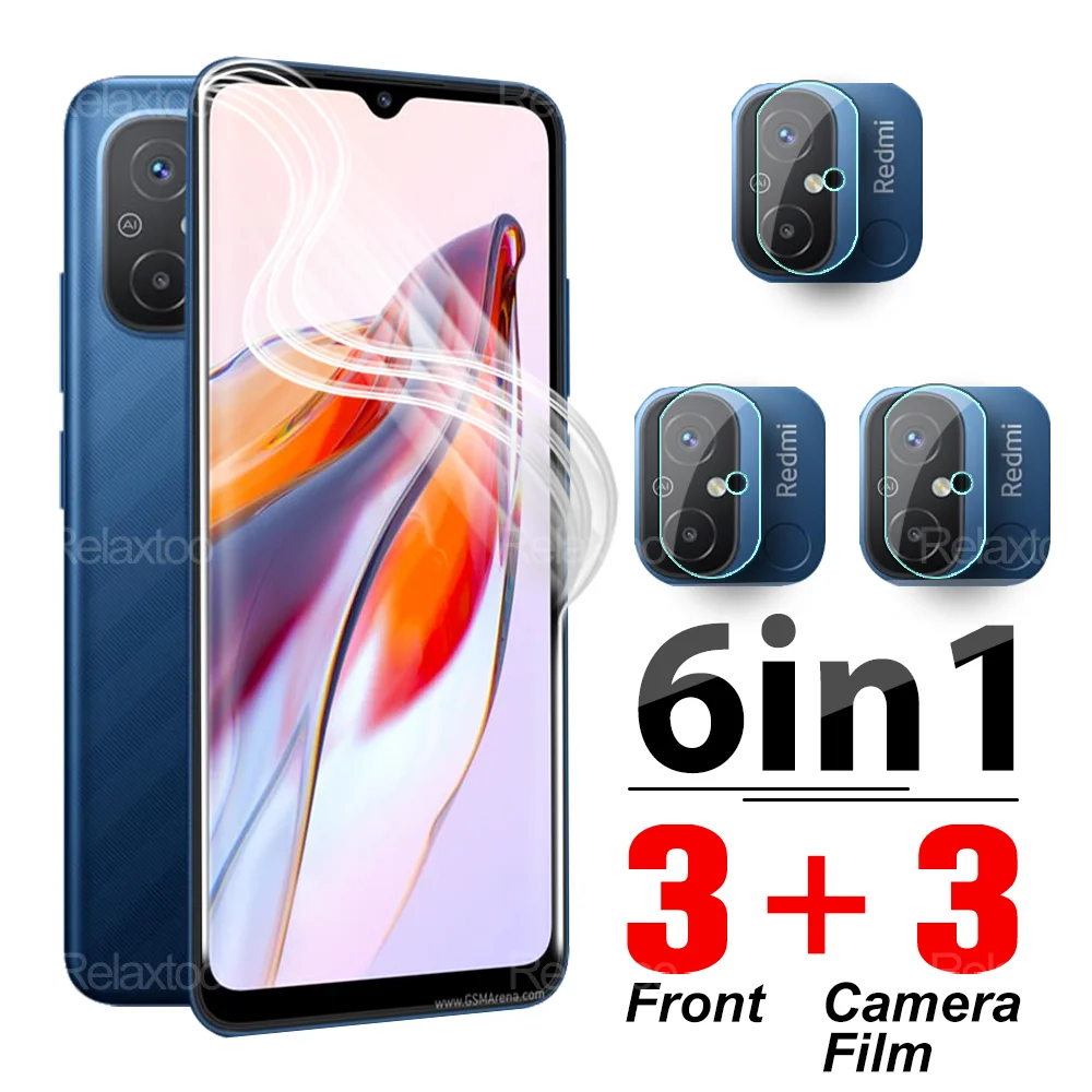 

Гидрогелевая пленка 6 в 1 для Xiaomi Redmi 12C 10C 9C Nfc 4G Redmi12C Redmy Radmi 12 10 C C12 C10, Защитная пленка для экрана, стекло для камеры
