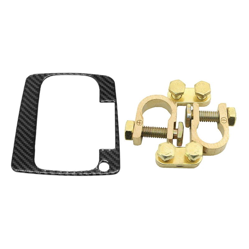 

1 Pair Car Battery Terminal Clamp Connection Trim With Gear Shift Panel Cover Interior Trim For Subaru Forester 13-18