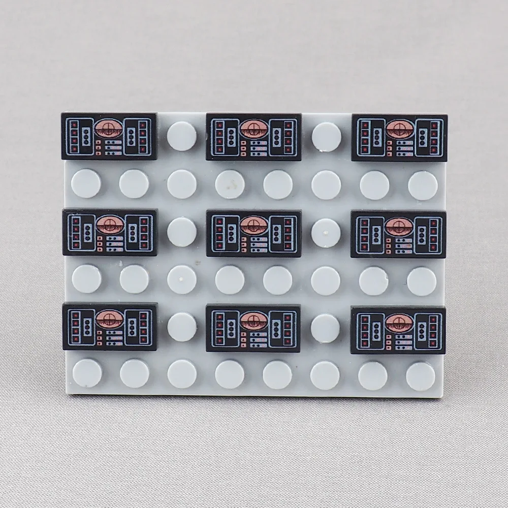 Фото Набор из 10 деталей MOC 3069pb: Печатные блоки для сборки авиационной панели радарного прибора, кирпичики для конструктора, игрушки-подарки №4