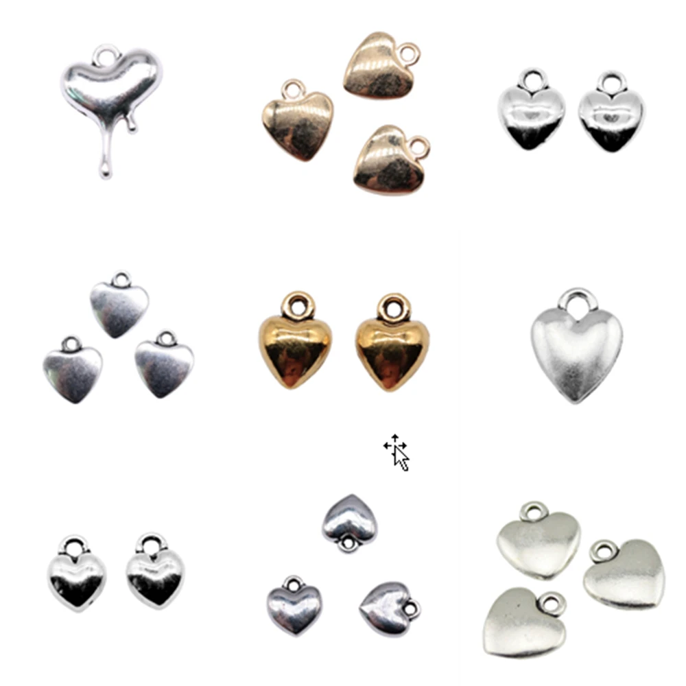 

Heart Charms Jewelry DIY Pendant Charms For Bracelet Making