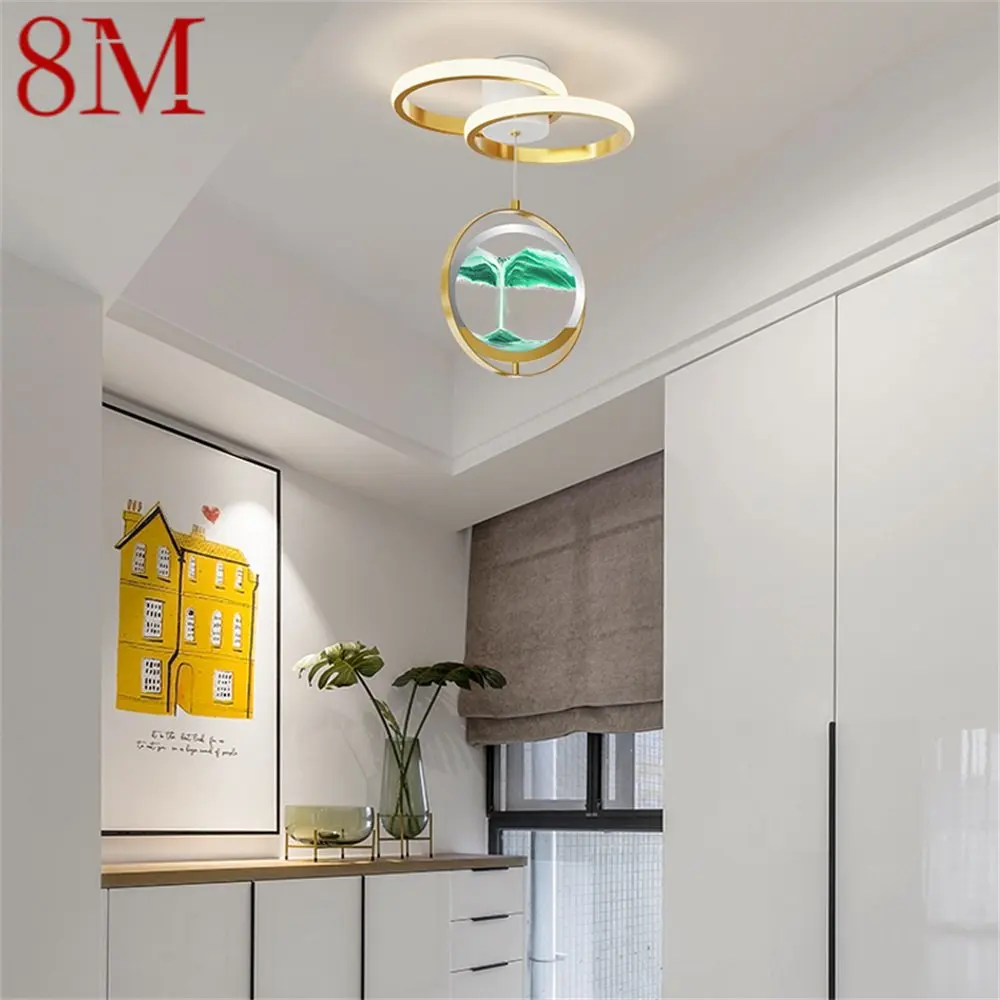 

Подвесная лампа в виде песочных часов, современный Золотой светодиодный светильник, креативный Декор для дома, столовой, коридора, 8 м, 3 цвет...