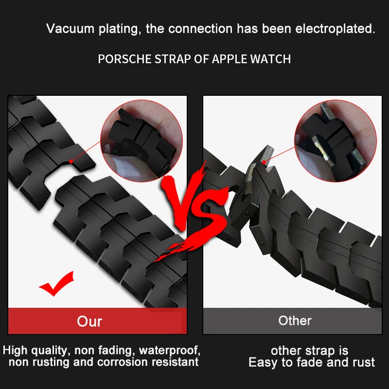 316L Stainless Steel Strap for Apple watch Ultra 49mm Fine Steel Link Bracelet Wristband For iwatch7 6 5 4 SE 45/44/ 40/42/38mm