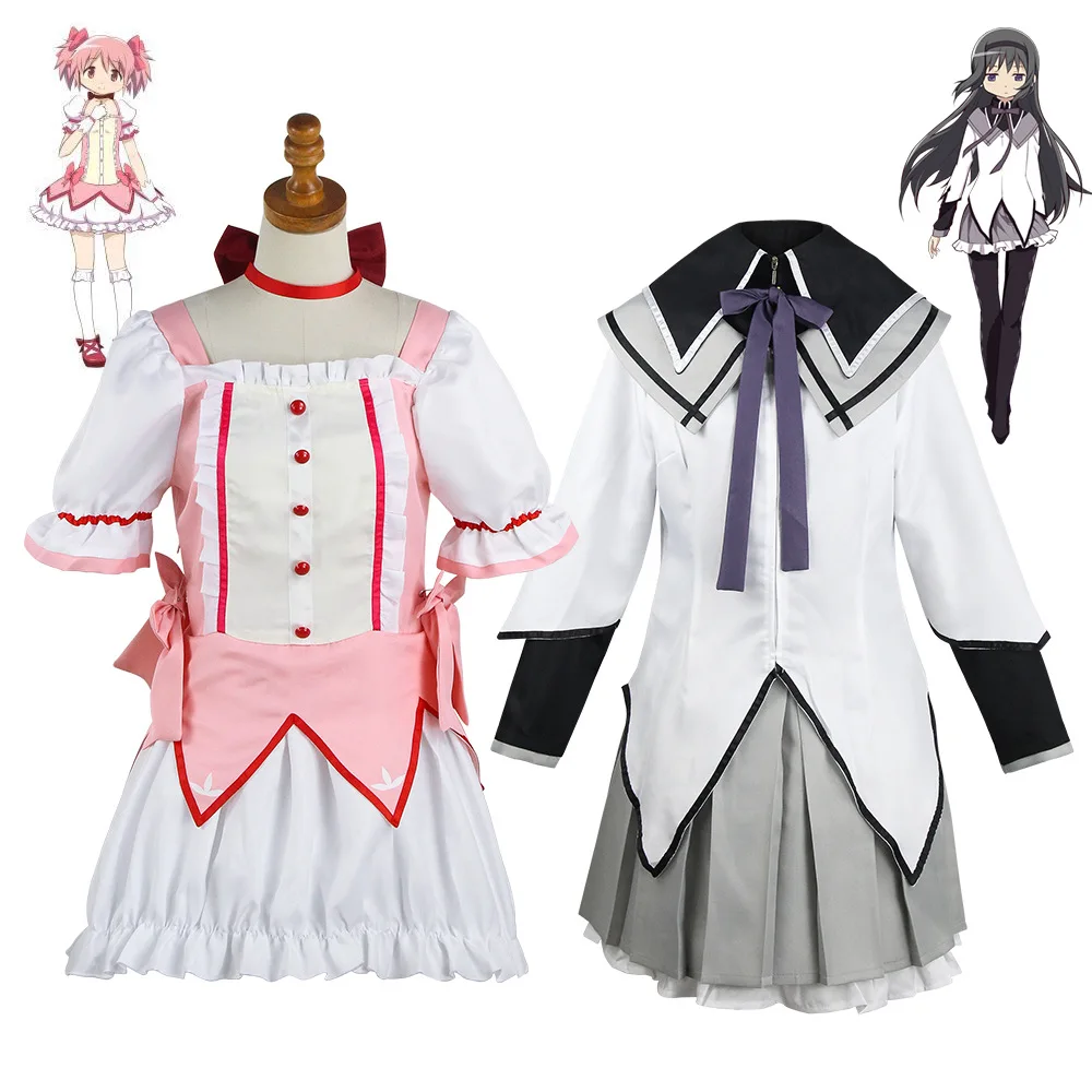 

Puella Magi Madoka Magica Anime Cosplay Costume Kaname Madoka Akemi Homura Same Combat Uniform Girl Performance Costumes