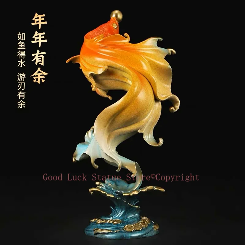 Фото Удачный успех, компания Omens Home Shop, бронзовый ZHENG RISHANG, удачи, преуспевающие деловые деньги, фэн-шуй, Золотая Рыба, скидка 50% №2