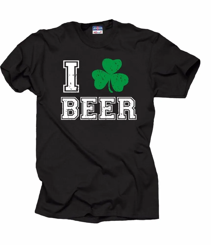 Футболка с надписью I love Beer Shamrock на День Святого Патрика Ирландская принтом ShirtAnime
