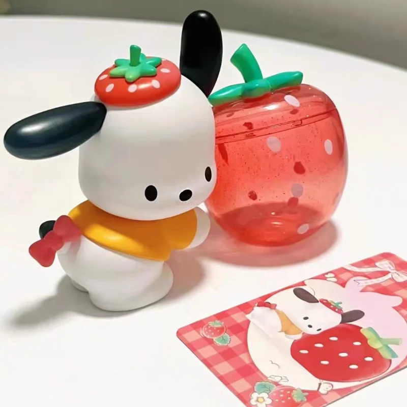 

Sanrio Kawaii Strawberry Estate Series Figure Kawaii Anime Collection Model Statue Doll Children Figurine Toys Gift Decoration