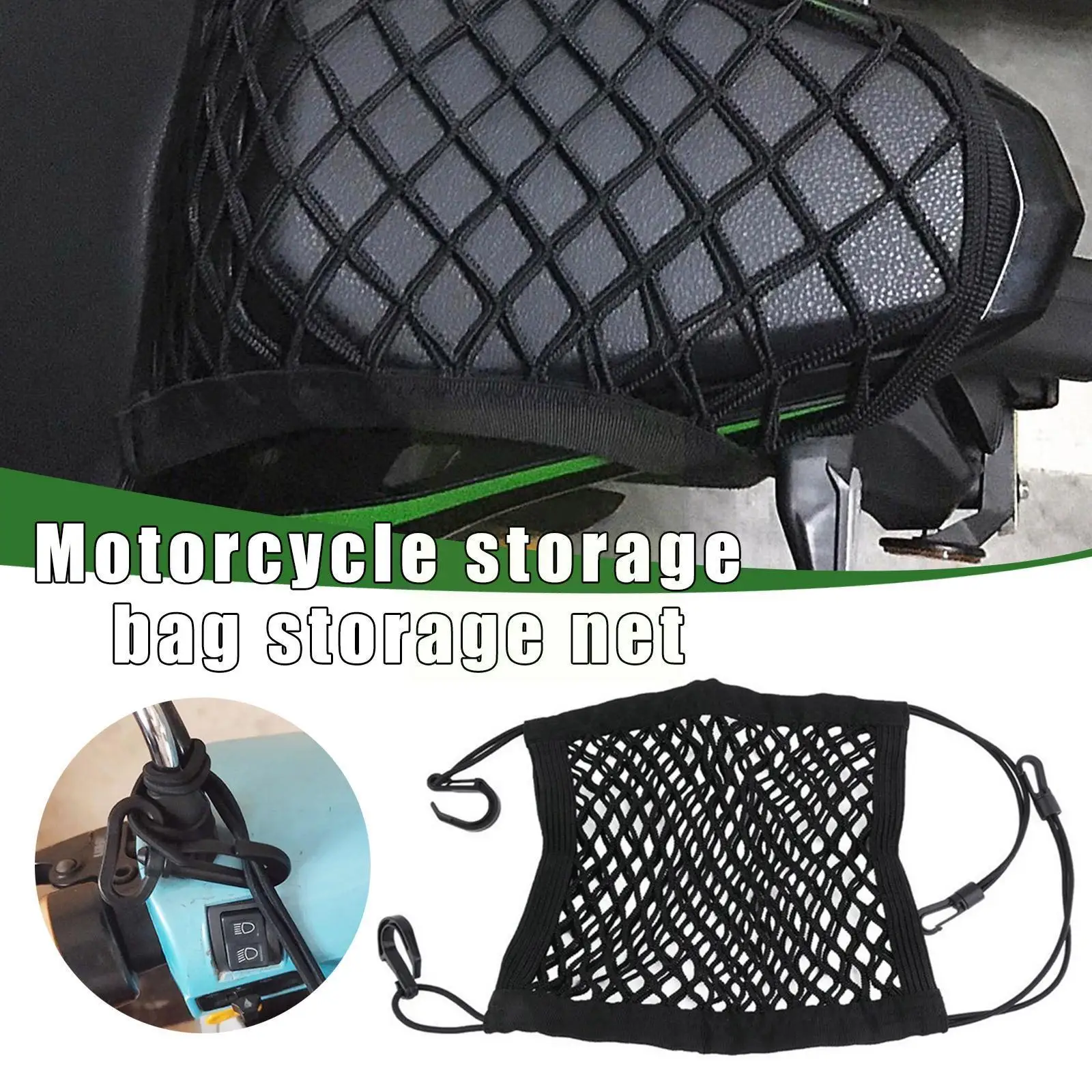

Motorcycle Helmet Storage Trunk Bag Motorcycle Luggage Bag Hold Net Tank Equipaje Cargo TY0P Fuel Hook Luggage Mesh Bike Sc R1P1