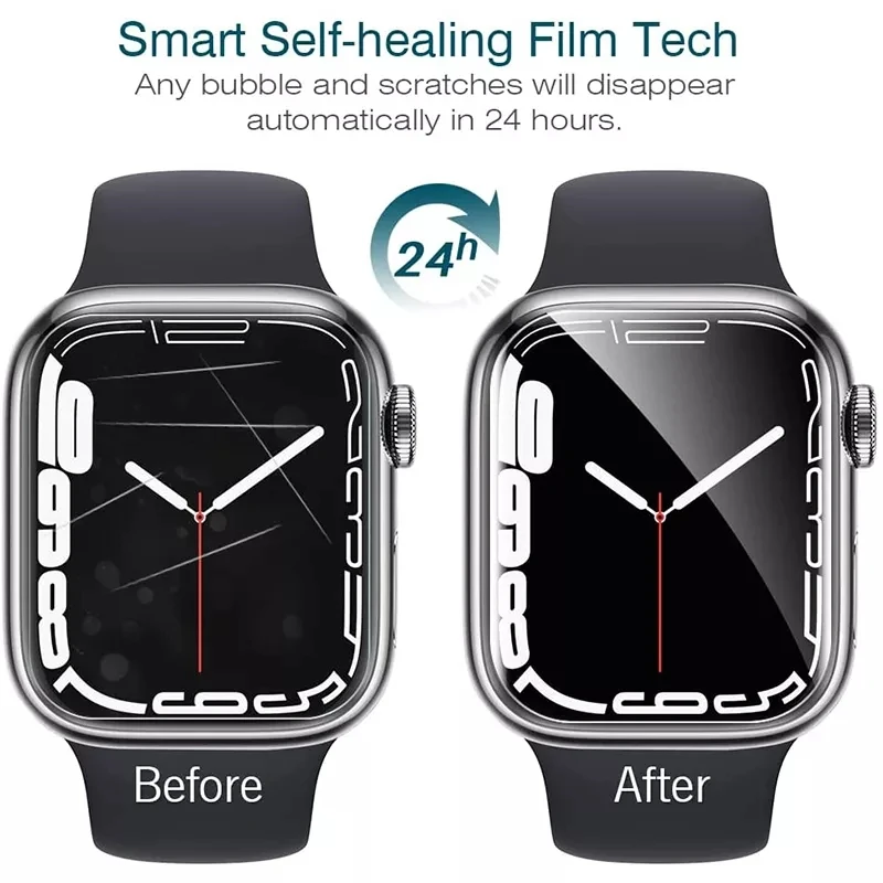 Screen Protector Film For Apple Watch 8 7 6 SE 5 4 3 2 Clear Full Protective Film for iWatch  49mm 42mm 45mm 41mm 40mm 44mm