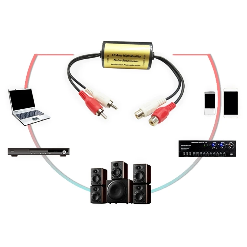 

Автоаудио стерео-изолятор устраняет текущие звуковые помехи фильтр-Устранитель заземляющий циклический подавитель шумоизоляция D0UC