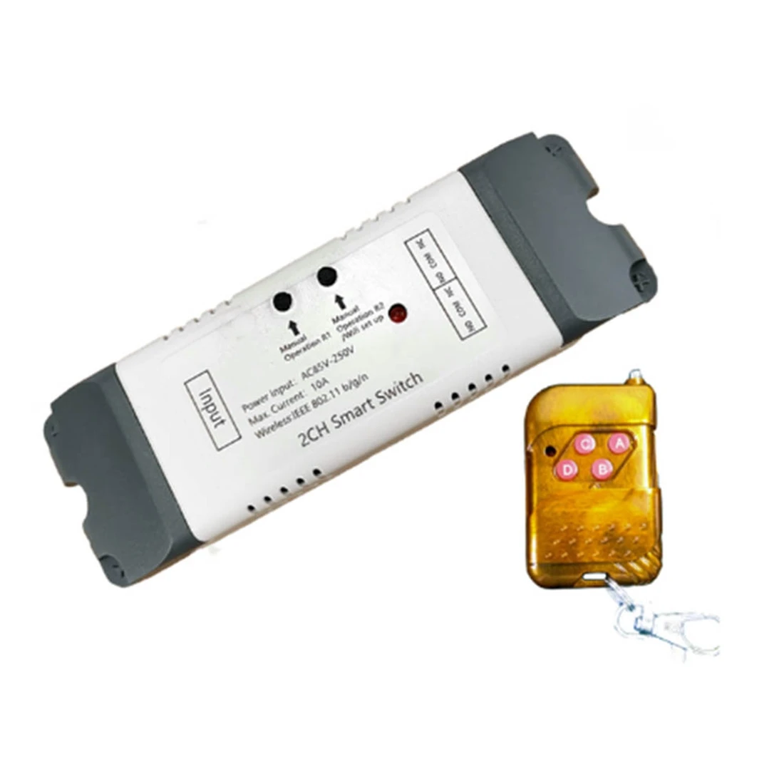 

Smart Wifi Relay Switch 2 Channel Relay Smart Home Wifi Module DC 5V 12V 24V 32V 110V 220V Wireless Switch Timer(D)
