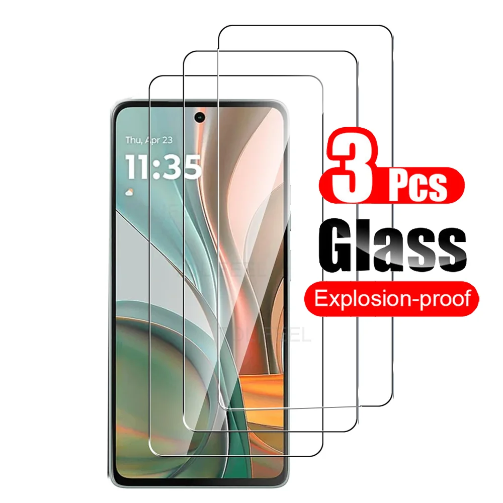 Фото 3 шт. закаленное стекло для Motorola Moto G15 Power G35 G45 G55 G75, защитная пленка для экрана, стеклянная пленка, прочная пленка для дисплея, 10 часов, прозрачная №1