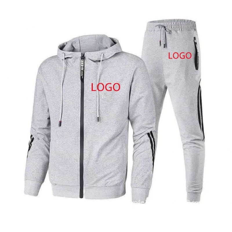 

2022 Autumn and New Men Casual Sets Jogger Tracksuit Oversized Zipper Hoodies+Pants 2PC Sets Men's Sportswear Sport Suit