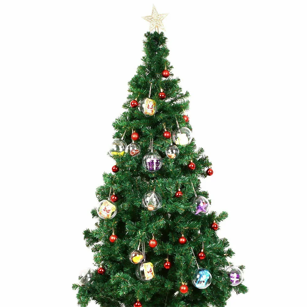 

High Quality Christmas Baubles Clear Balls Christmas Decoration Fillable Baubles Hanging Decor Navidad Plastic