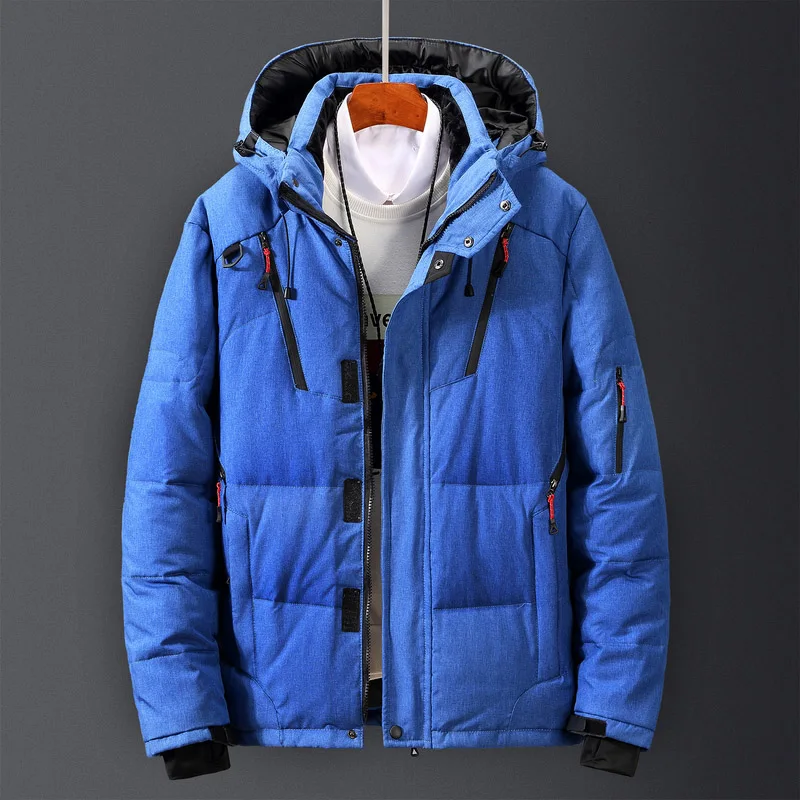 New Korean Autumn and Winter Men's Casual Couple Coat Hooded Down Coat Short Fashion Brand Lightweight Warm keeping