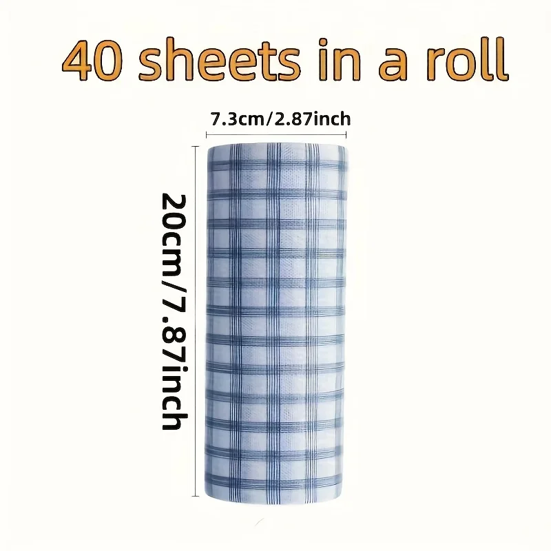 

Сине-белая клетчатая кухонная одноразовая тряпка, очень большая утолщенная впитывающая масляная тряпка для мытья посуды