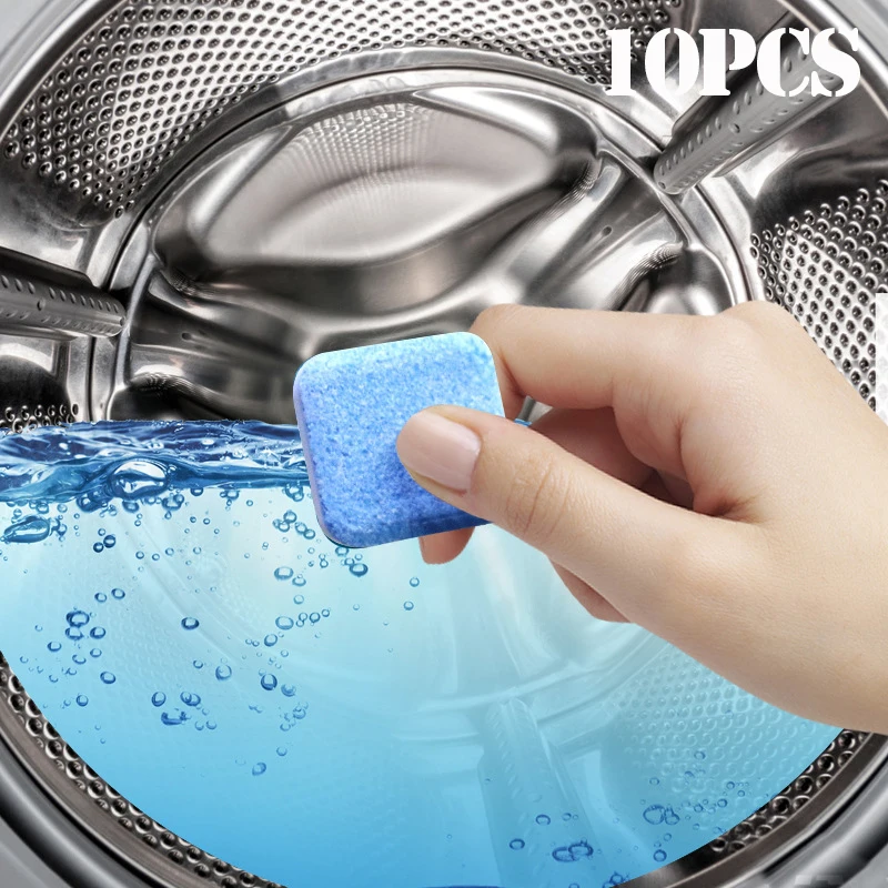 

10PCS Washing Machine Cleaner Effervescent Tablets Deep Cleaning Washer Deodorant Remove Stains Detergent for Washing Machine