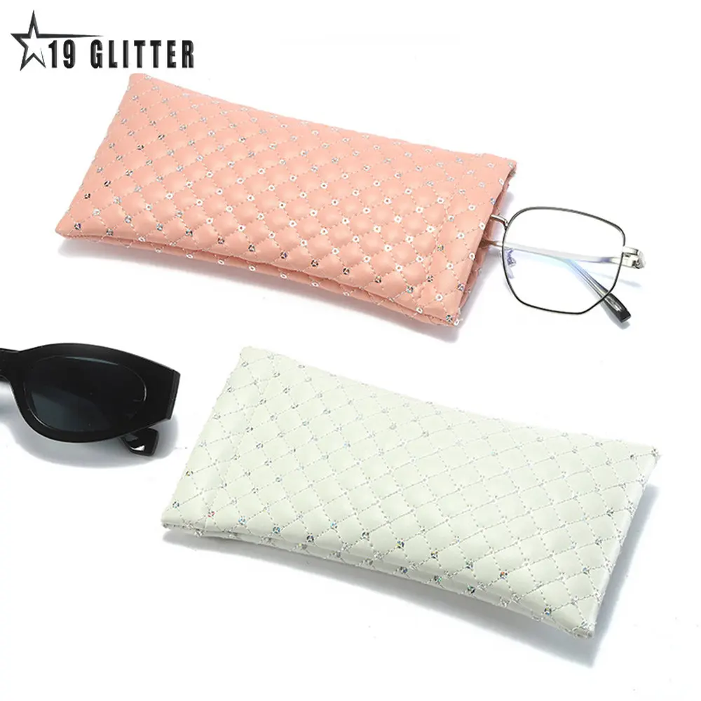 

1pcs New Fashionable Sunglasses Bag Pu Leather Glass Case Pouch Mobile Phone Wallet Storege Case Portable Glasses Storege Case