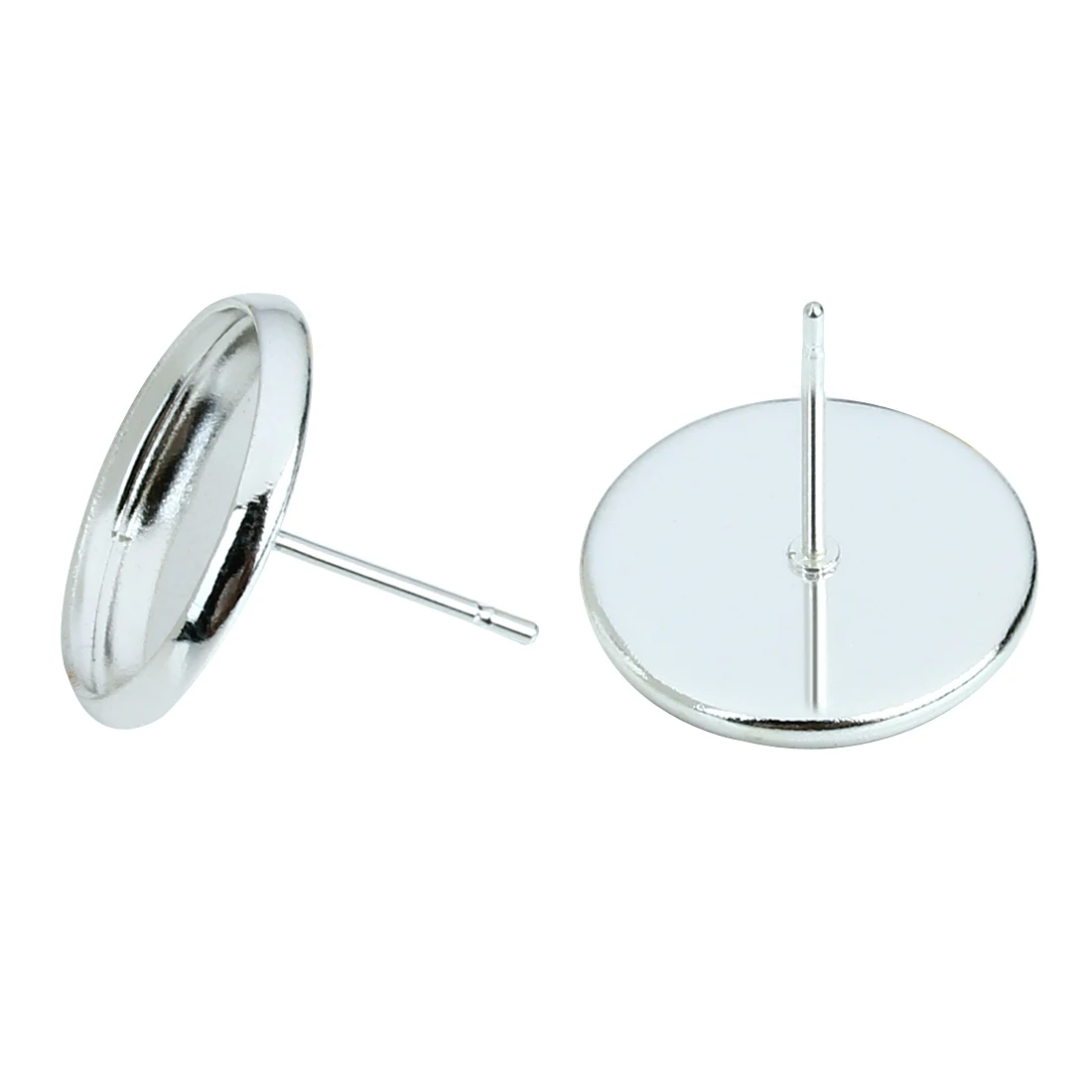 20pcs/Lots 8/10/12/14mm Brass Plated Ear Pin Holders Accessories for Women Jewelry Making Charms Fashion Earrings Wholesale