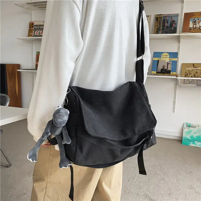 Canvas Messenger Bag Ladies Big Capacity Handbags Shoulder Bag Youth Girls Student School Bags Fashion Men Crossbody Bags Bolsos 3