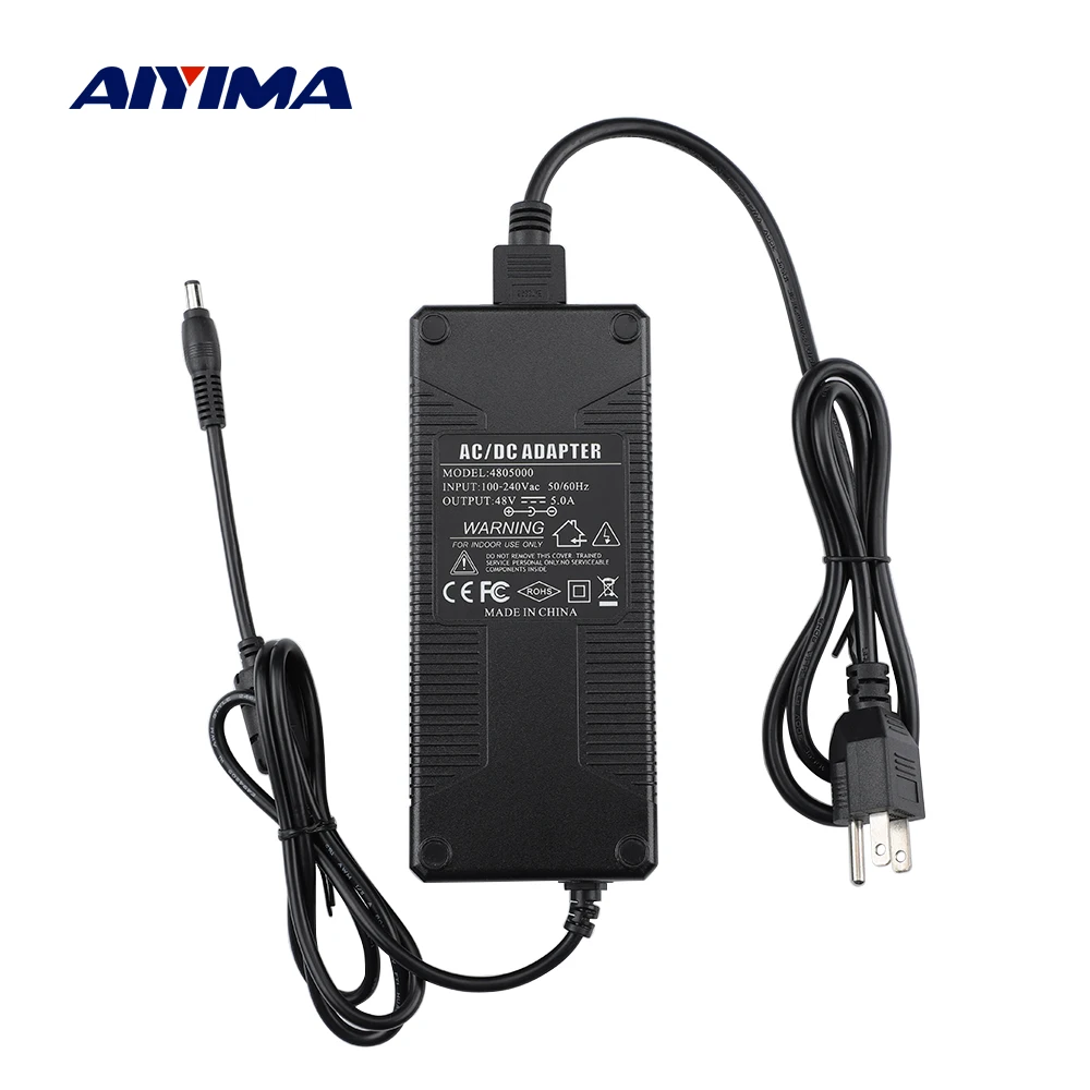 

AIYIMA A07 A08 PRO Amplificador 48V 5A Power Supply 240W DC 48V Amplifier Power Adapter For TPA3255 TAS5630 Audio Amplifiers