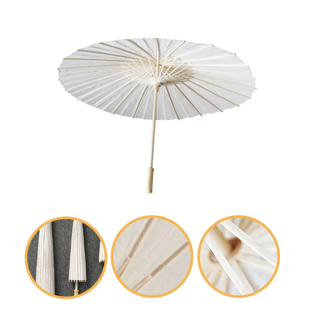 

Oil Paper Umbrella DIY Parasol Graffiti Umbrellas Rain Windproof Painting Kids Handmade Materials Blank