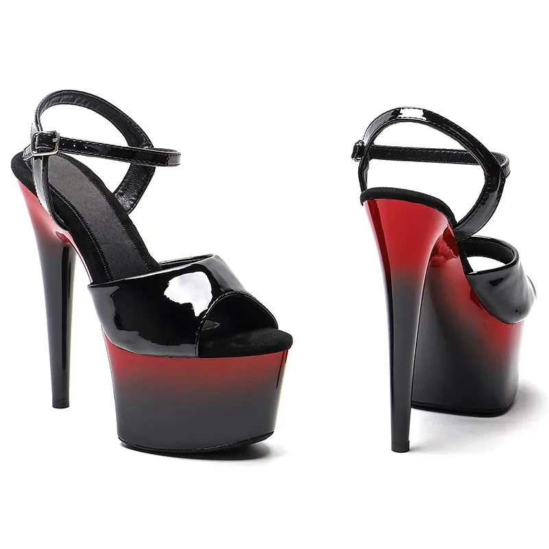 LAIJIANJINXIA/Новые цветные босоножки на высоком каблуке из искусственной кожи