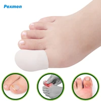 pexmen 2pcs big toe caps protectors gel toe covers protect toe from rubbing ingrown toenails corns and blisters foot care tool