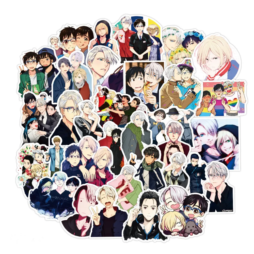 

10/30/50PCS New Anime Yuri on Ice!! Character Stickers Luggage Laptop IPad Gift Journal Phone Case Waterproof Sticker Wholesale