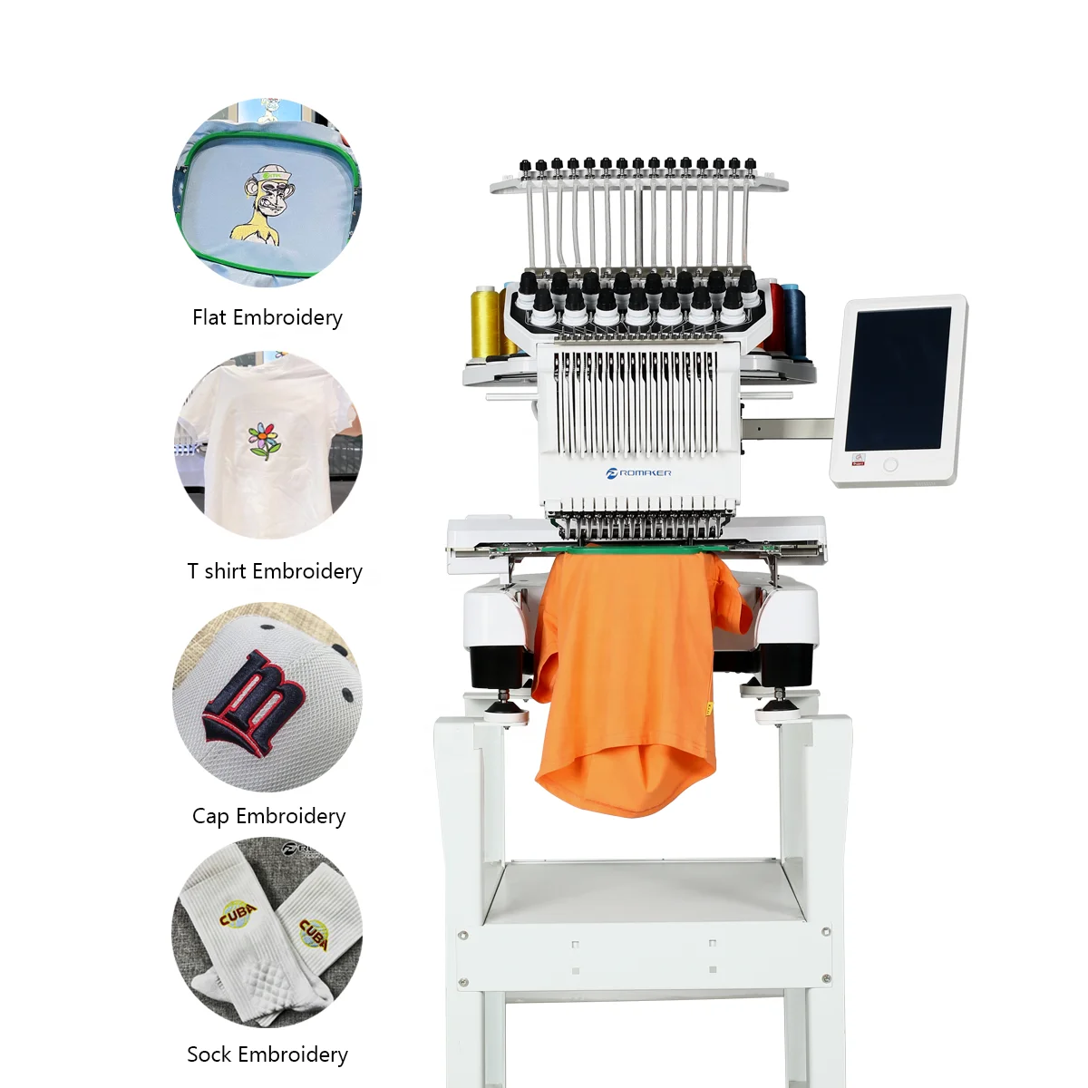 

high speed hat embroidery machine 1 head yuemei embroidery sewing machine
