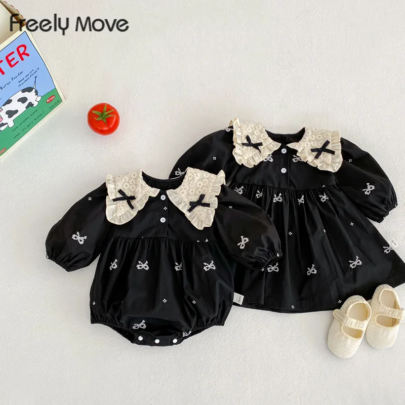 

Freely Move 2022 New Baby Boy Summer Rompers Korean Style Soft Jumpsuit Toddlers Boy Girls Fashion Black Bodysuit Outfit