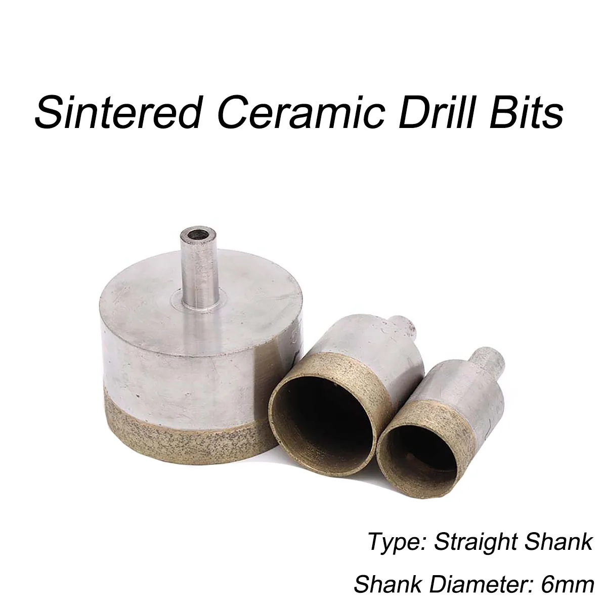 

1Pc Shank Diameter 6mm Straight Shank Sintered Ceramic Drill Bits Drill Diameter 21 - 26mm for Factory Mechanical Drilling