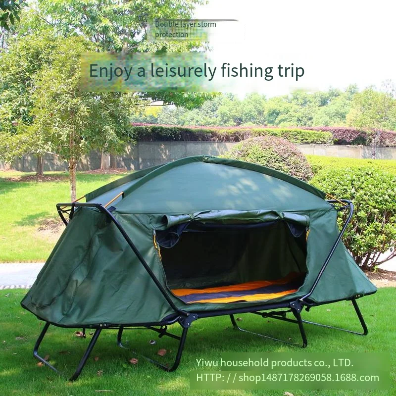 

Уличная походная утолщенная оксфордская тканевая теплая палатка с откидной кроватью, однослойная ветрозащитная палатка для кемпинга и рыбалки