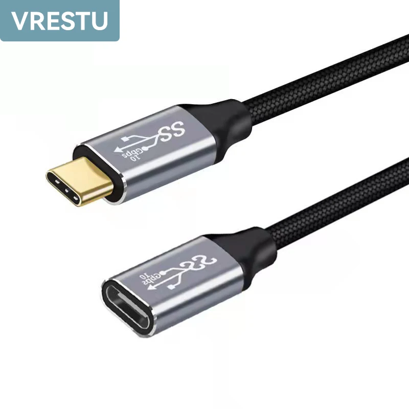 

USB 3.1 Type C Gen2 Cable 5A 100W 10Gbps 4K 60Hz HD Video for Macbook Pro USB C Male to Female Extender Cord USBC Extension Line