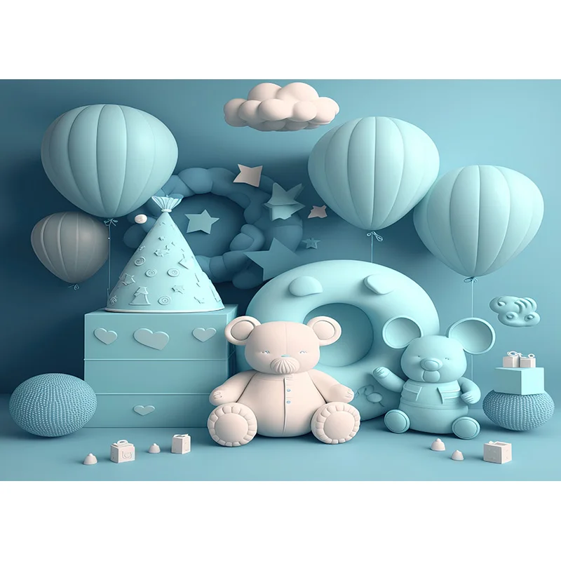 Colorful Balloons Decorations For Birthday Party Stage Photography Backdrops Props Children Newborn Baby Studio Background BE-11