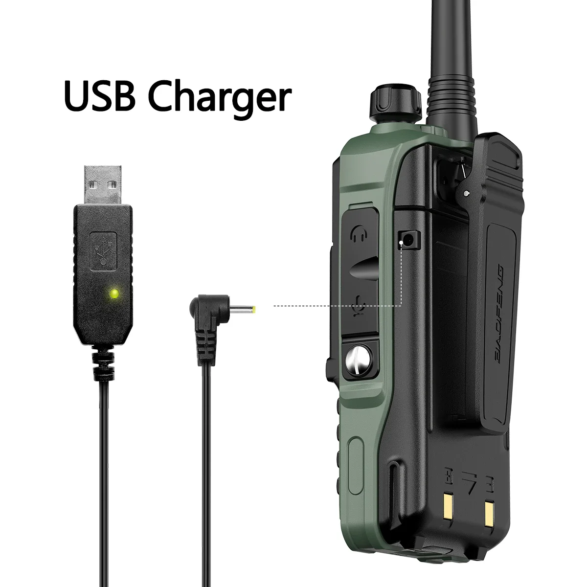 Baofeng Professional Walkie Talkie UV-S9 PLUS 50km USB Charger VHF UHF Dual Band Two Way CB Ham Radio Upgrade For UV-5R