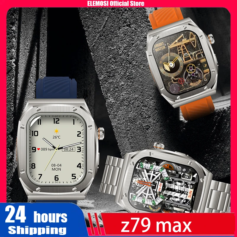

Elemosi Z79 Max Smart Watch Bluetooth Call Full Touch Ip68 Waterproof Smartwatch Blood Pressure 2.1''460mah Air Pressure Watch