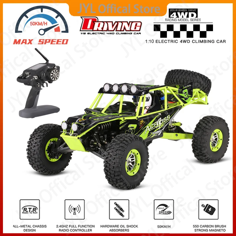 

WLtoys 1:12 12428 RC Car 4WD 2.4G 50KM/H High Speed Monster Truck Remote Control Car RC Buggy Off-Road Updated USB Version VS