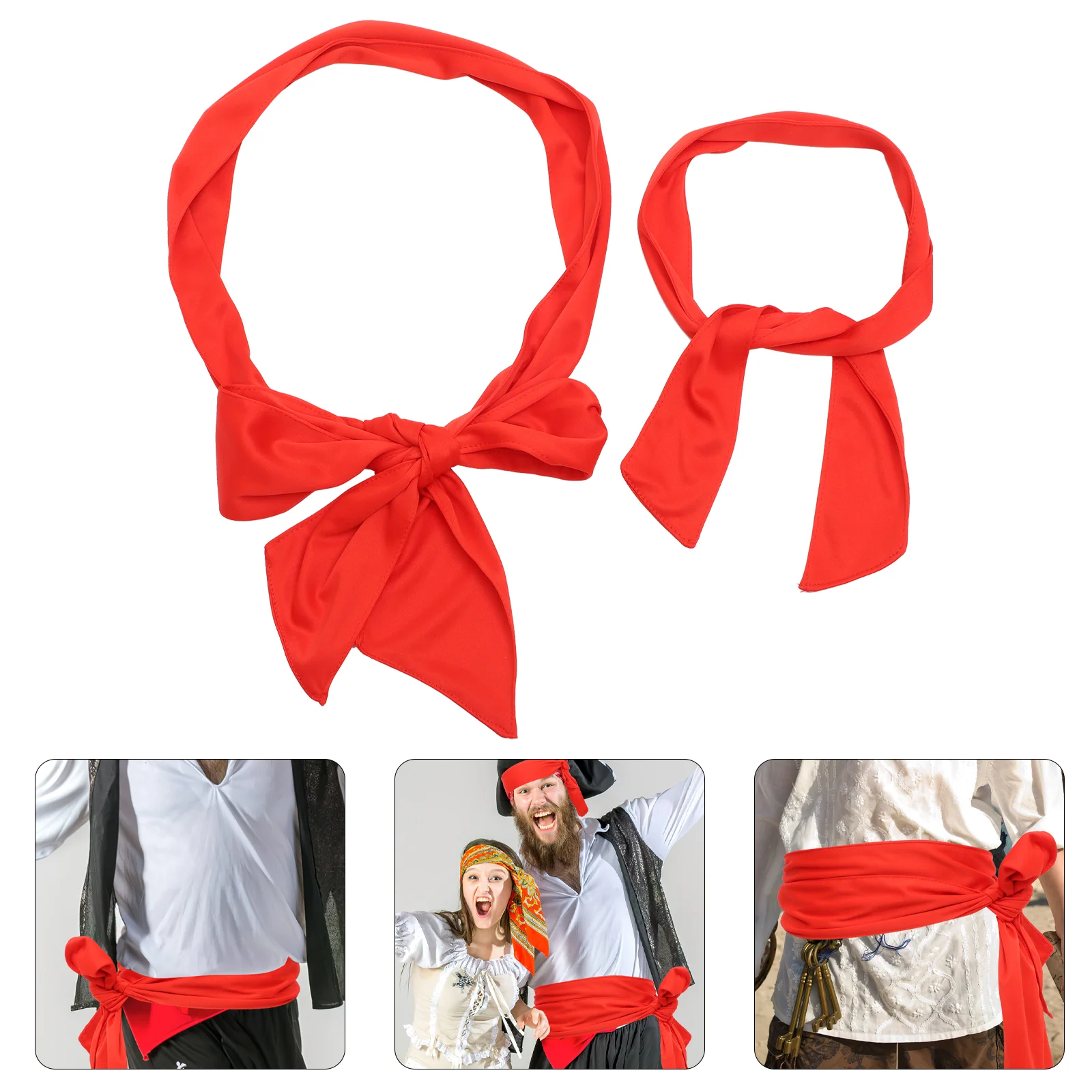 

Pirate Bandana Waistband Accessories Women Adult Costumes Dress Pretend Play Cover Kids Halloween Party Supplies Toy