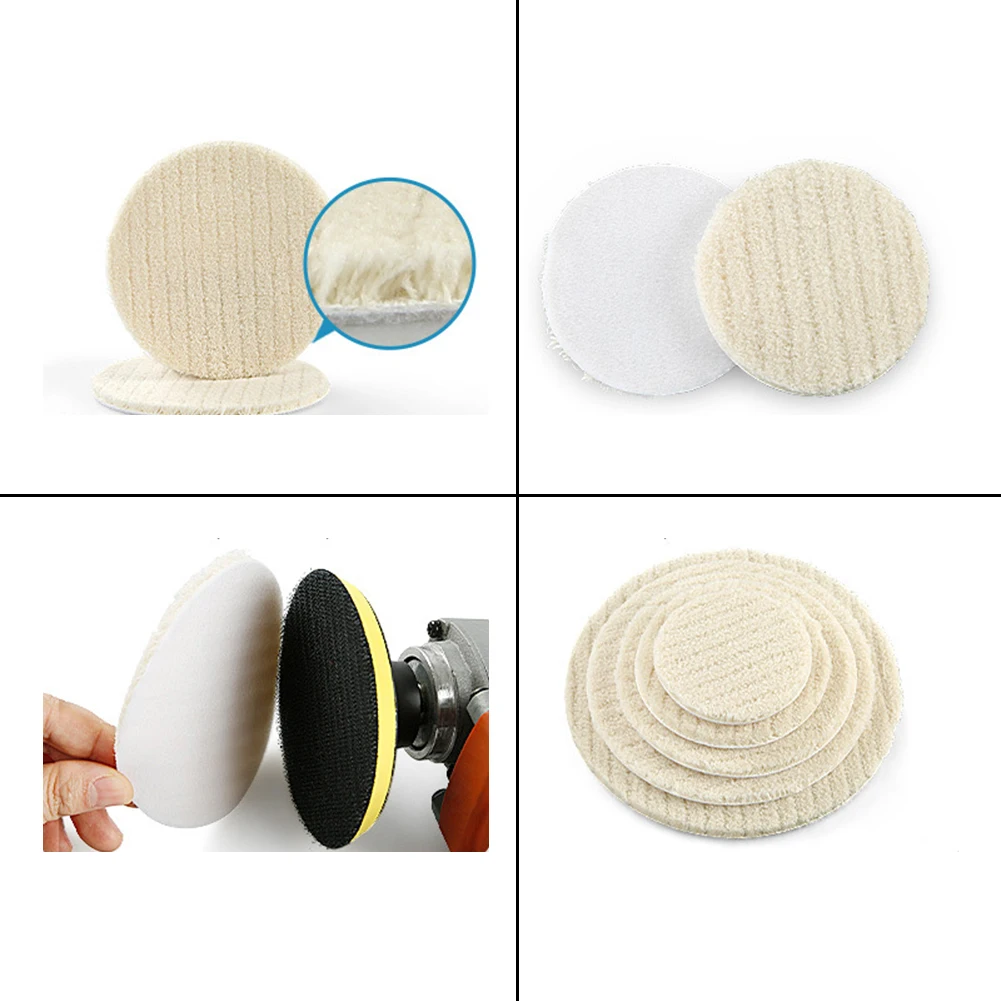 

75-180mm Wool Felt Disc Polishing Buffing Wheel Pad Bore For Angle Grinder Car Detailing Wood Polishing Wool Felt Abrasive Tool
