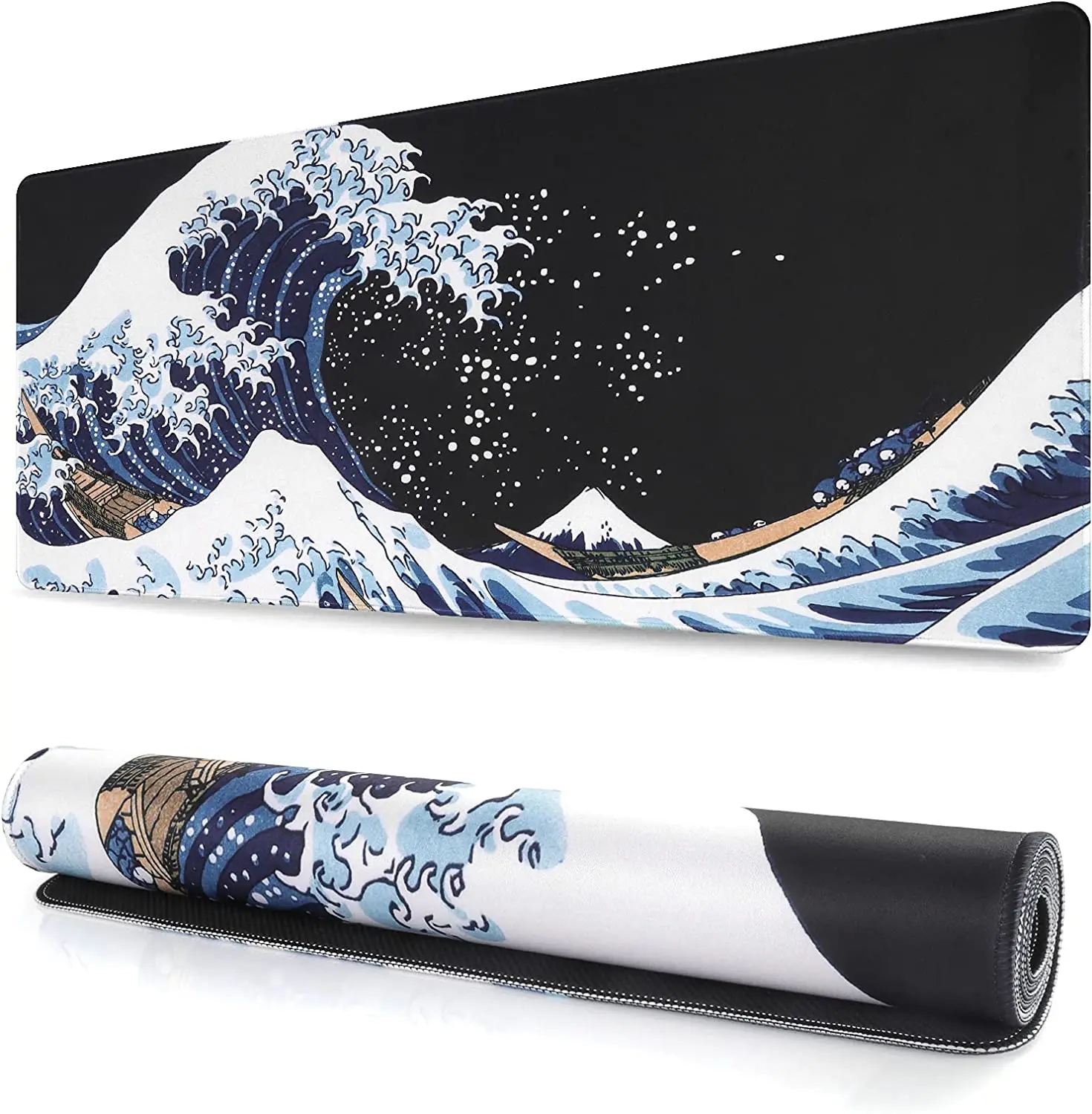 

Sea Wave Extended Gaming Mouse Pad Non-Slip Waterproof Rubber Base XX-Large Computer Keyboard Mouse Mat for Work Game