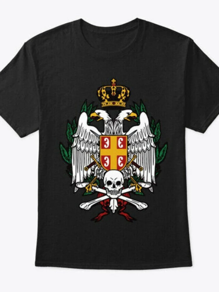Serbian Chetniks Srpski Cetnici Men T-Shirt Short Sleeve Casual 100% Cotton Clothing