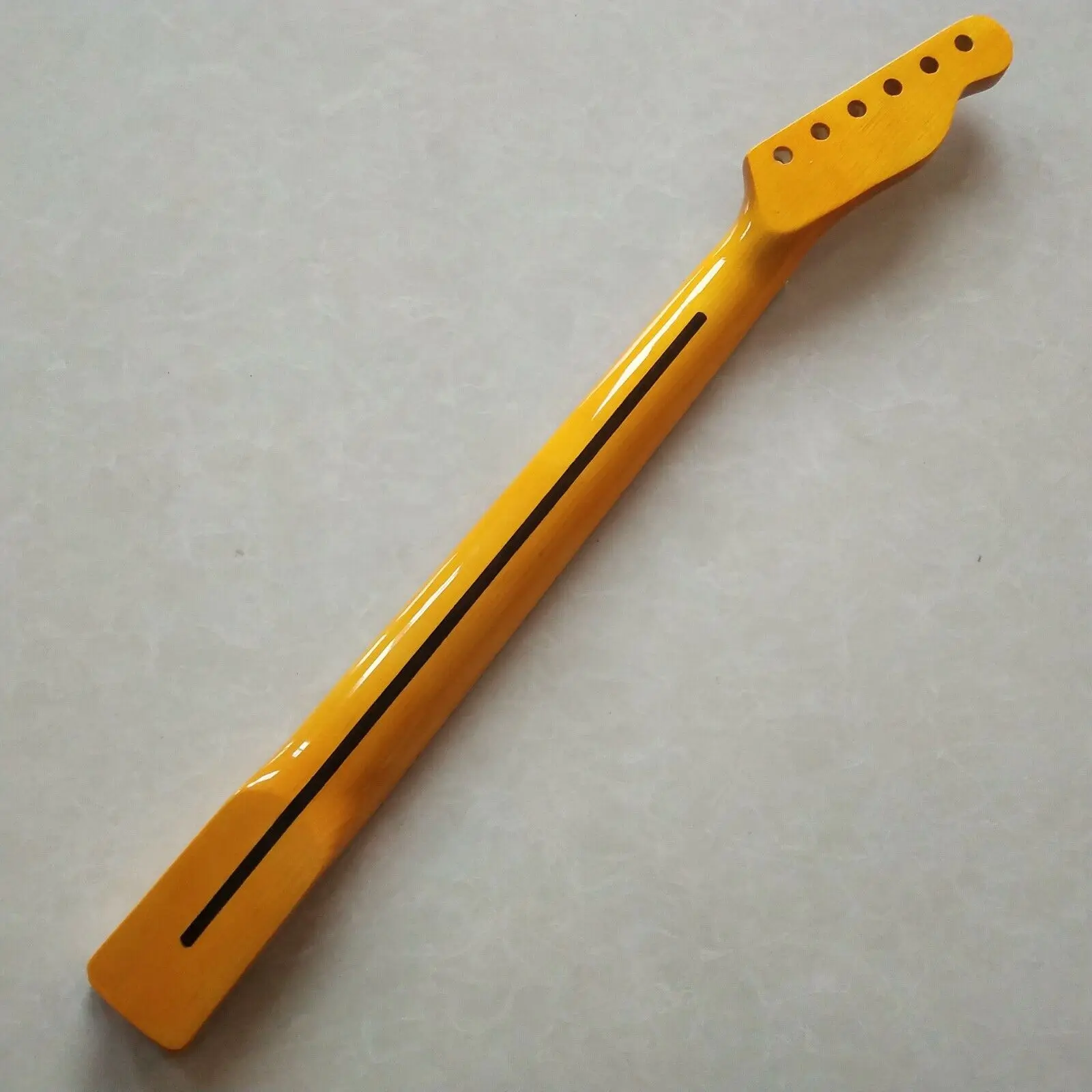 Yellow Reverse head 22 Frets Electric Guitar Neck 25.5inch Maple Fretboard Inlay enlarge