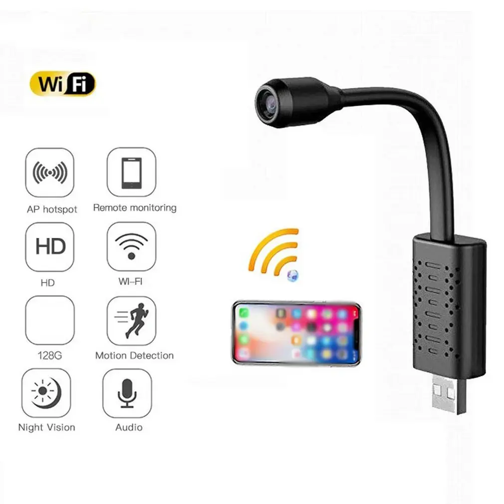 

Smart AI Human Detection V380 USB Mini Wifi Camera CCTV Card Home Surveillance IP Camera 1080P Motions Micro Camcorder