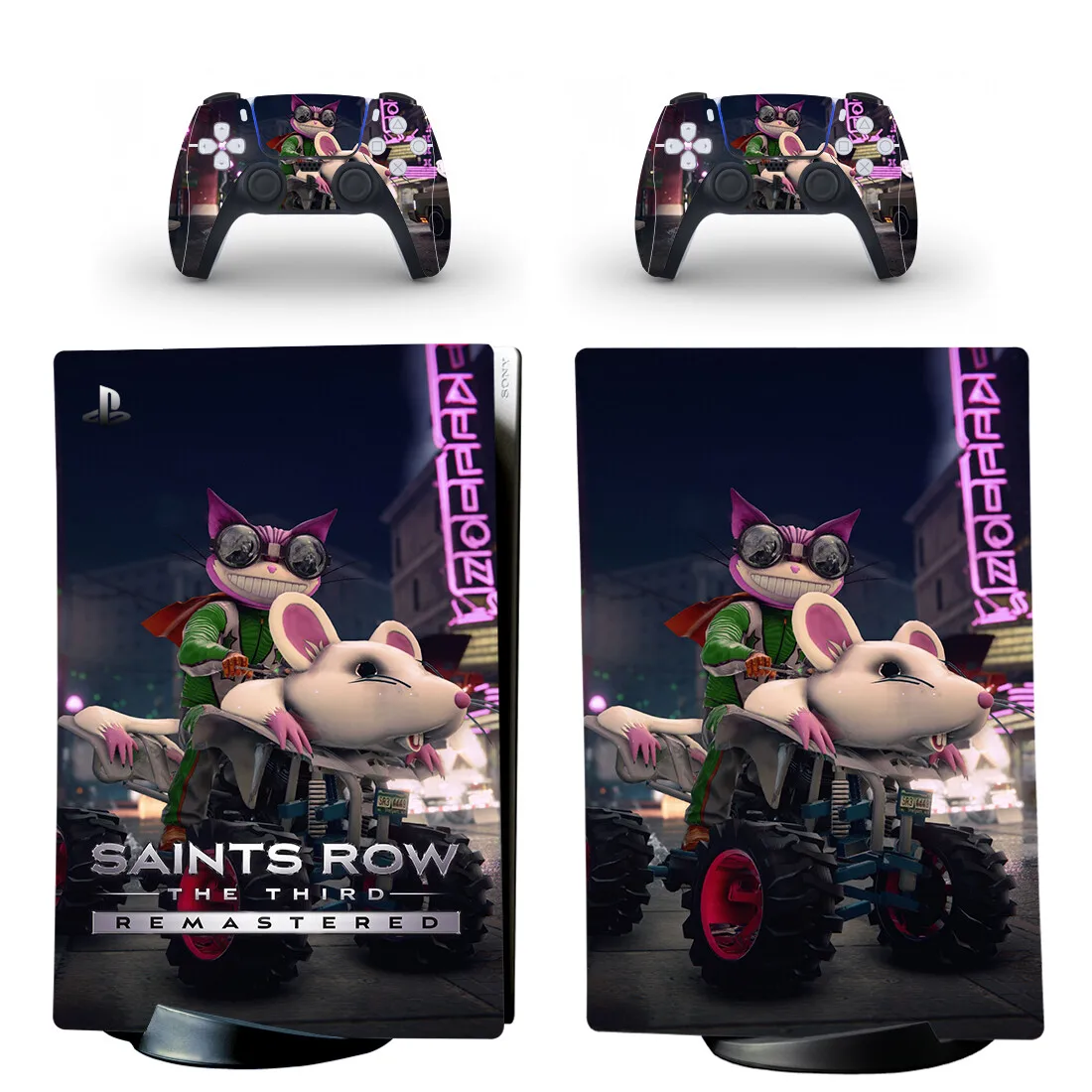 

Saints Row The Third Remastered PS5 Digital Skin Sticker Decal Cover for Console & 2 Controllers Vinyl Skins