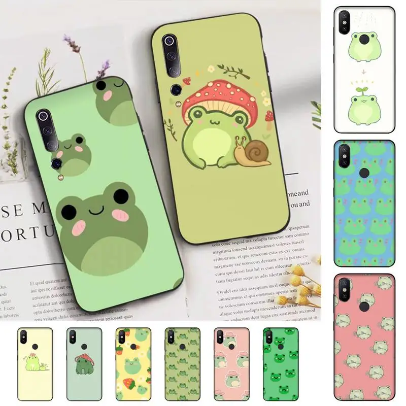 

Mint green Funny The Frog cute Phone Case for Xiaomi mi 5 6 8 9 10 lite pro SE Mix 2s 3 F1 Max2 3