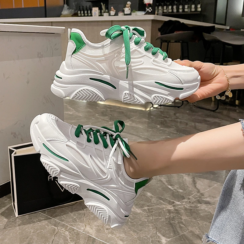 

Platform Sneakers Women 2022 Mesh Ladies Running Shoes Tennis Female Breathable Vulcanized Shoes Woman Spring Summer