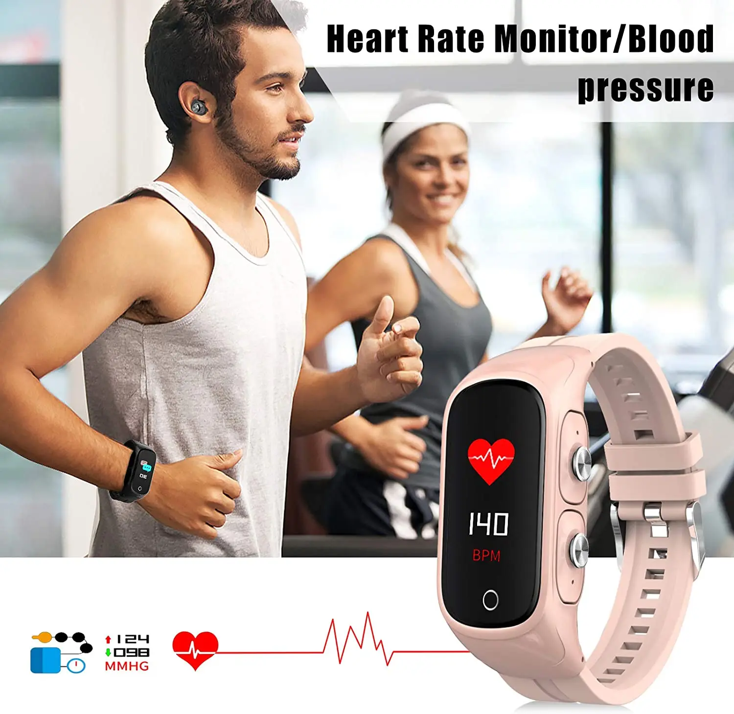 Умные часы-наушники-фитнес-трекер комбинированные беспроводные Bluetooth-наушники 2